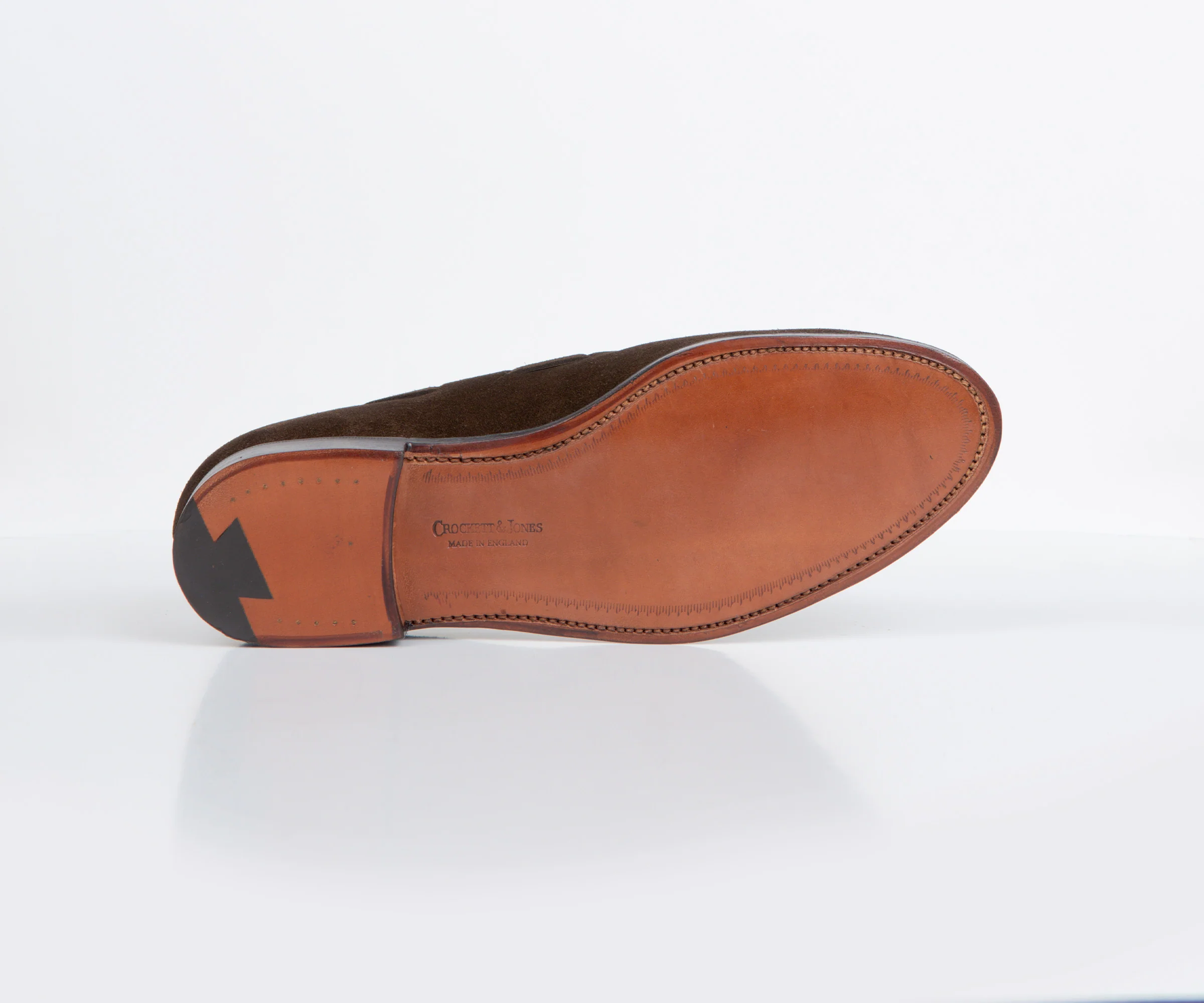 Crockett & Jones Cavendish Suede Loafer Dark Brown - Image 6