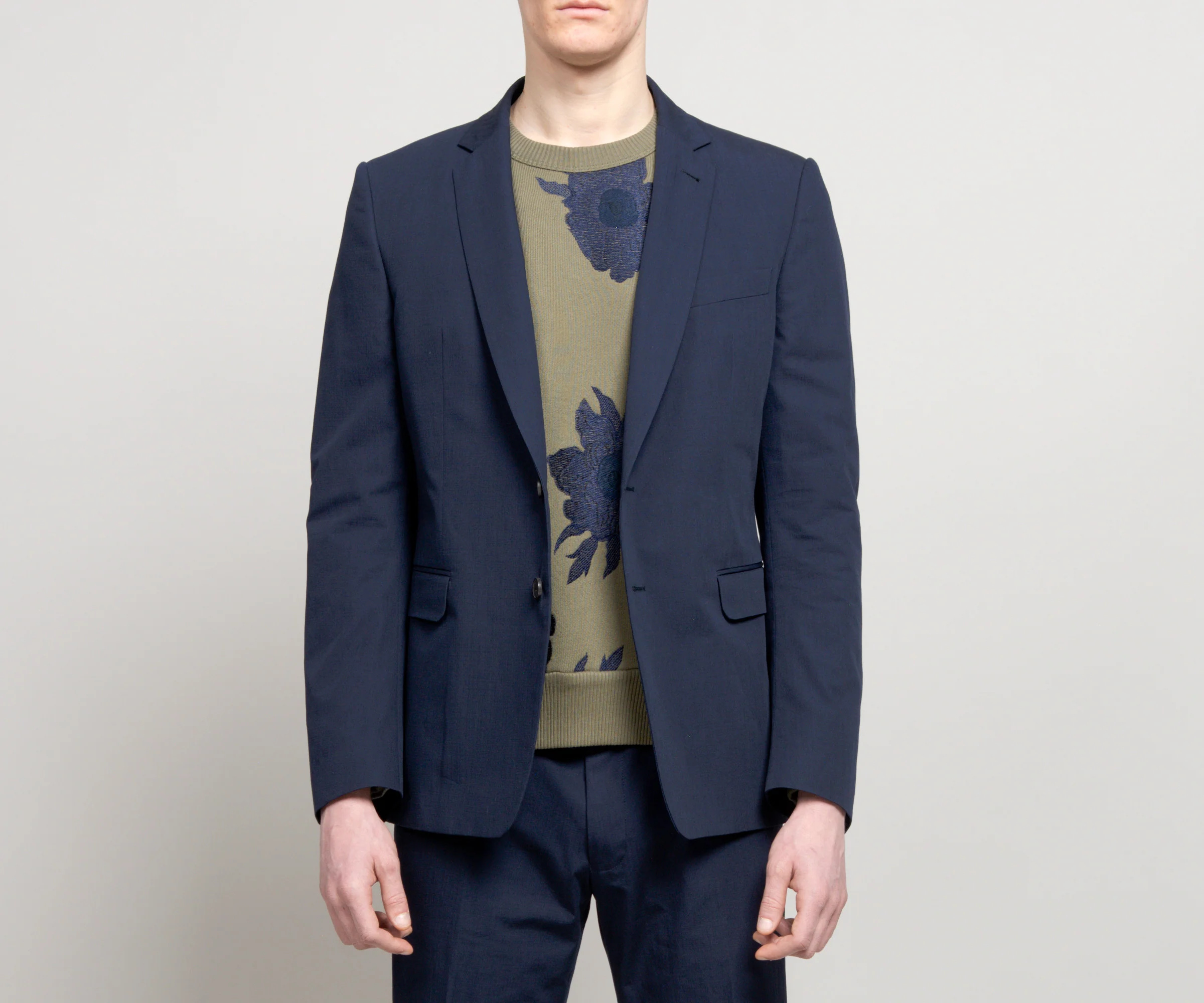 Dries Van Noten Kayne Cotton Suit Navy - Image 7