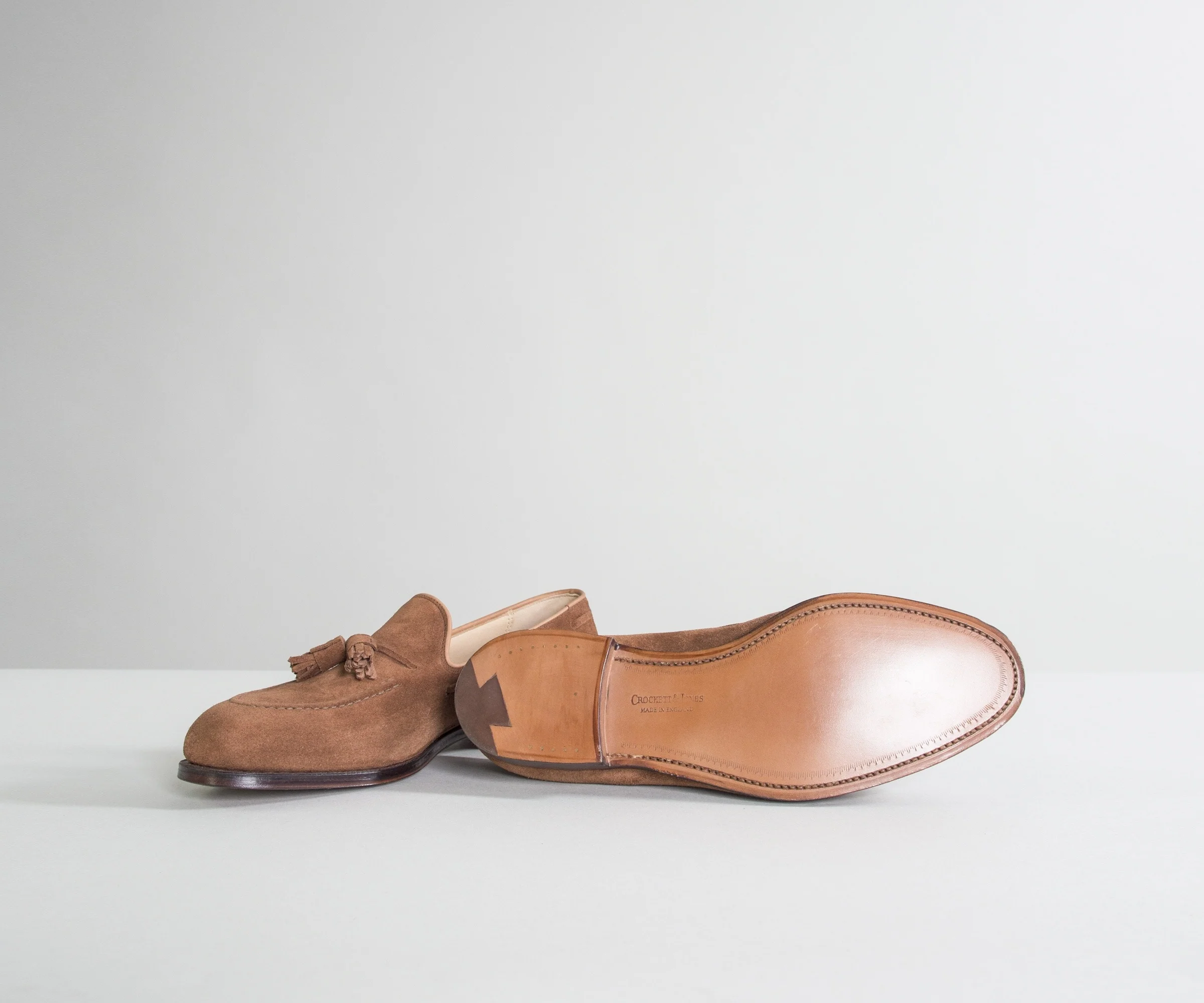 Crockett & Jones Cavendish Suede Loafers Polo Brown - Image 7