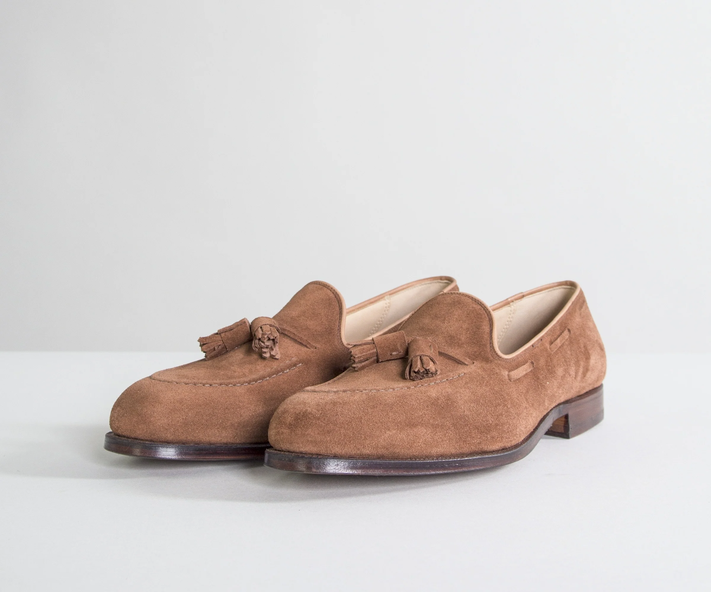 Crockett & Jones Cavendish Suede Loafers Polo Brown - Image 8