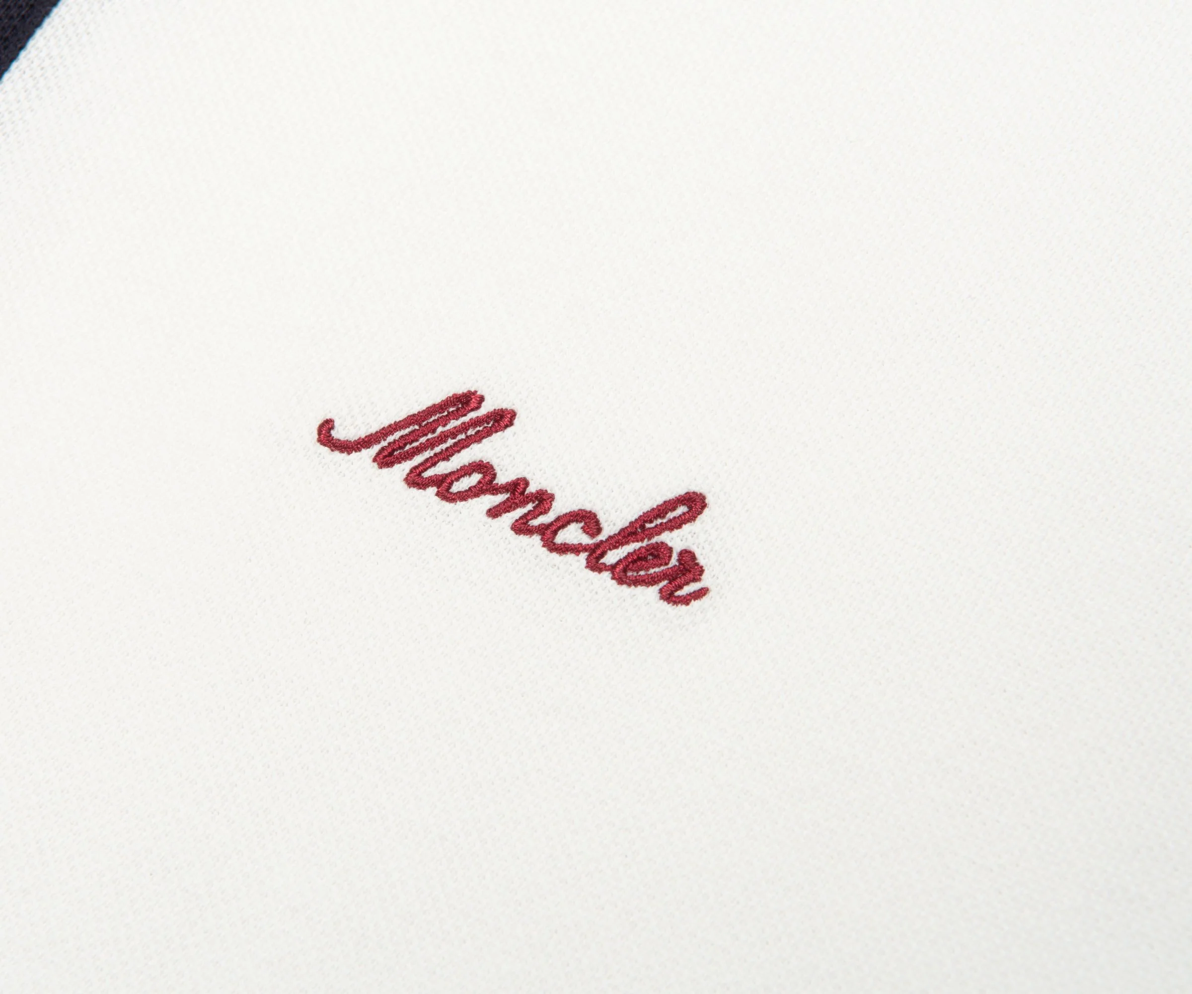 Moncler White Embroidered Logo Polo Shirt - Image 4